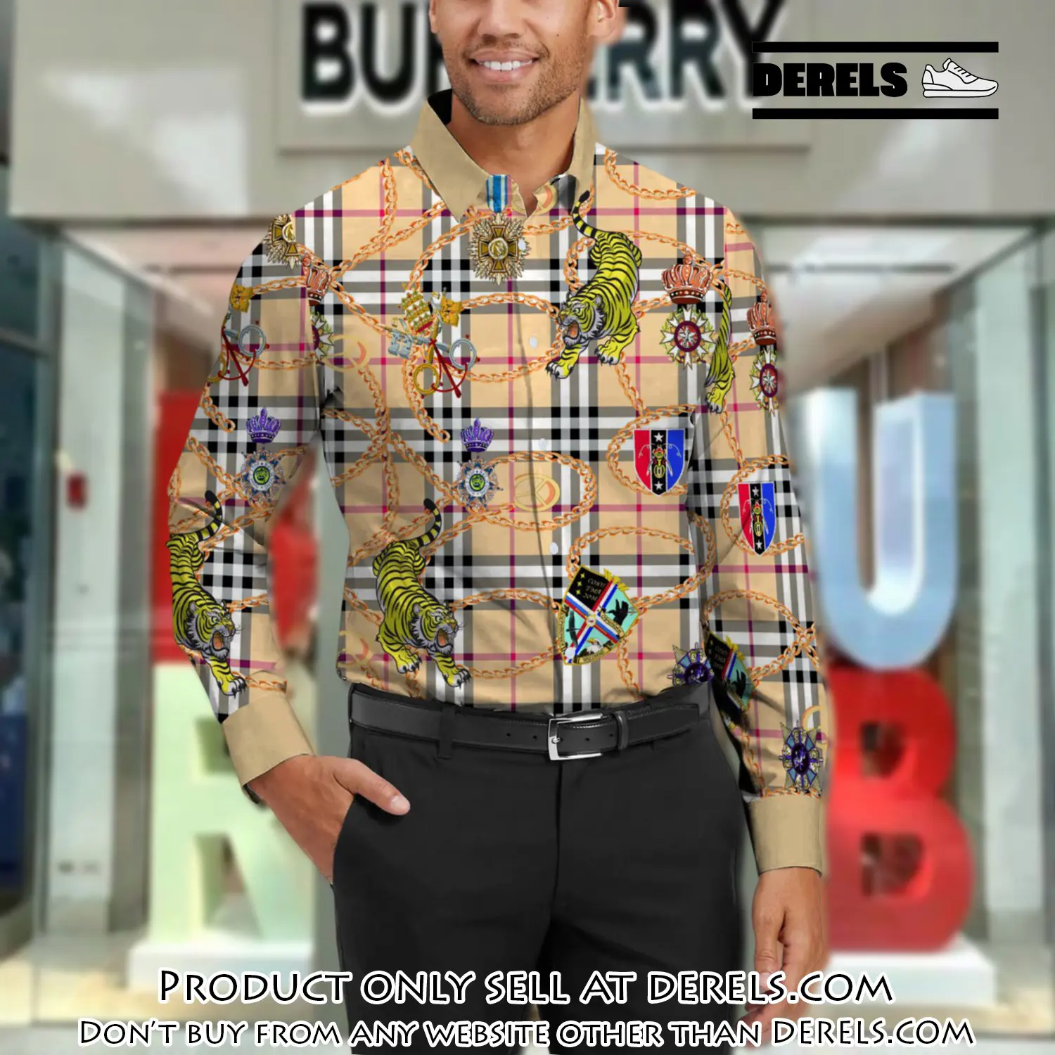 Burberry long sleeves button down shirt for elegant men lsb1010 dr3036833